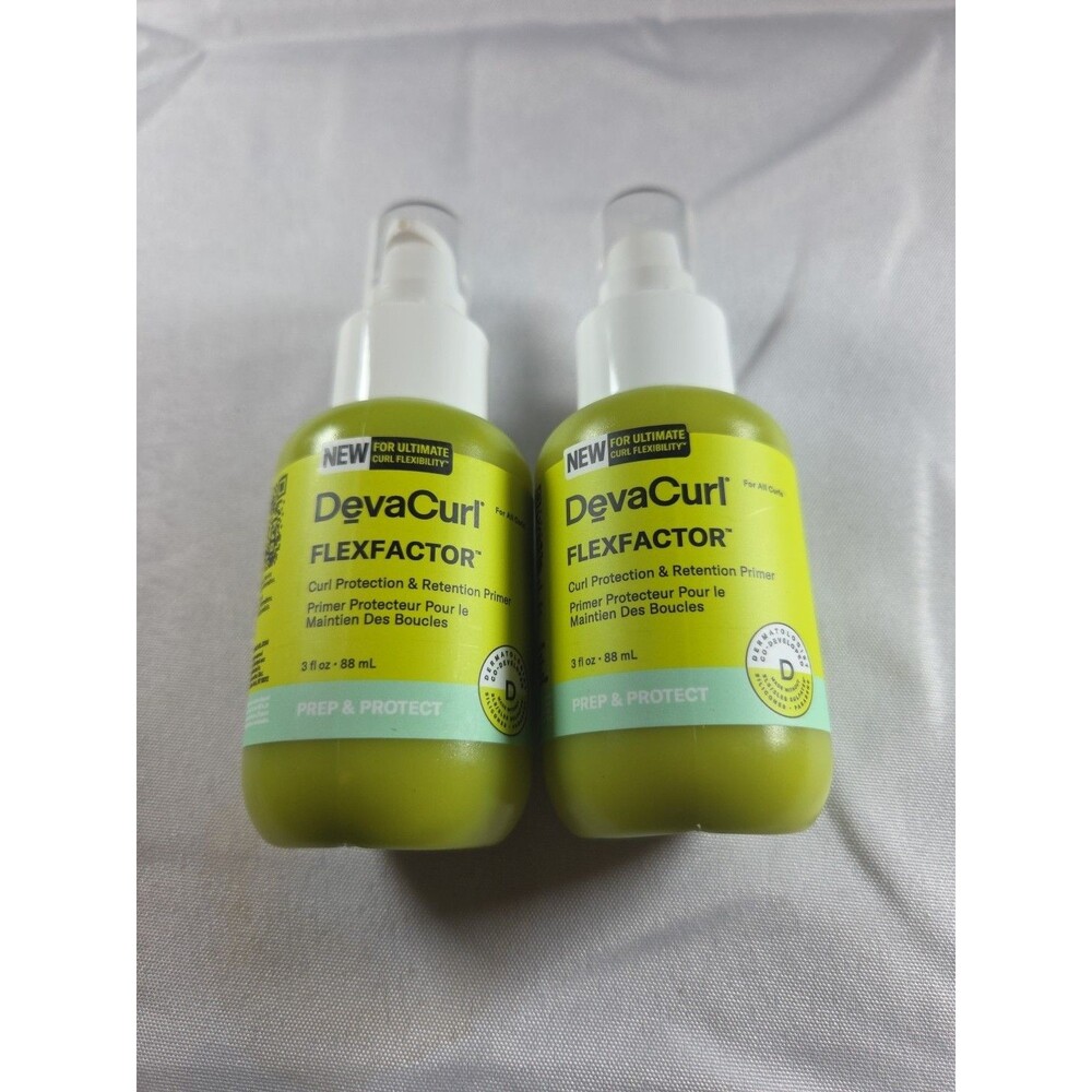 2 Pk DevaCurl FlexFactor Curl Protection & Retention Primer Prep & Protect 3 oz